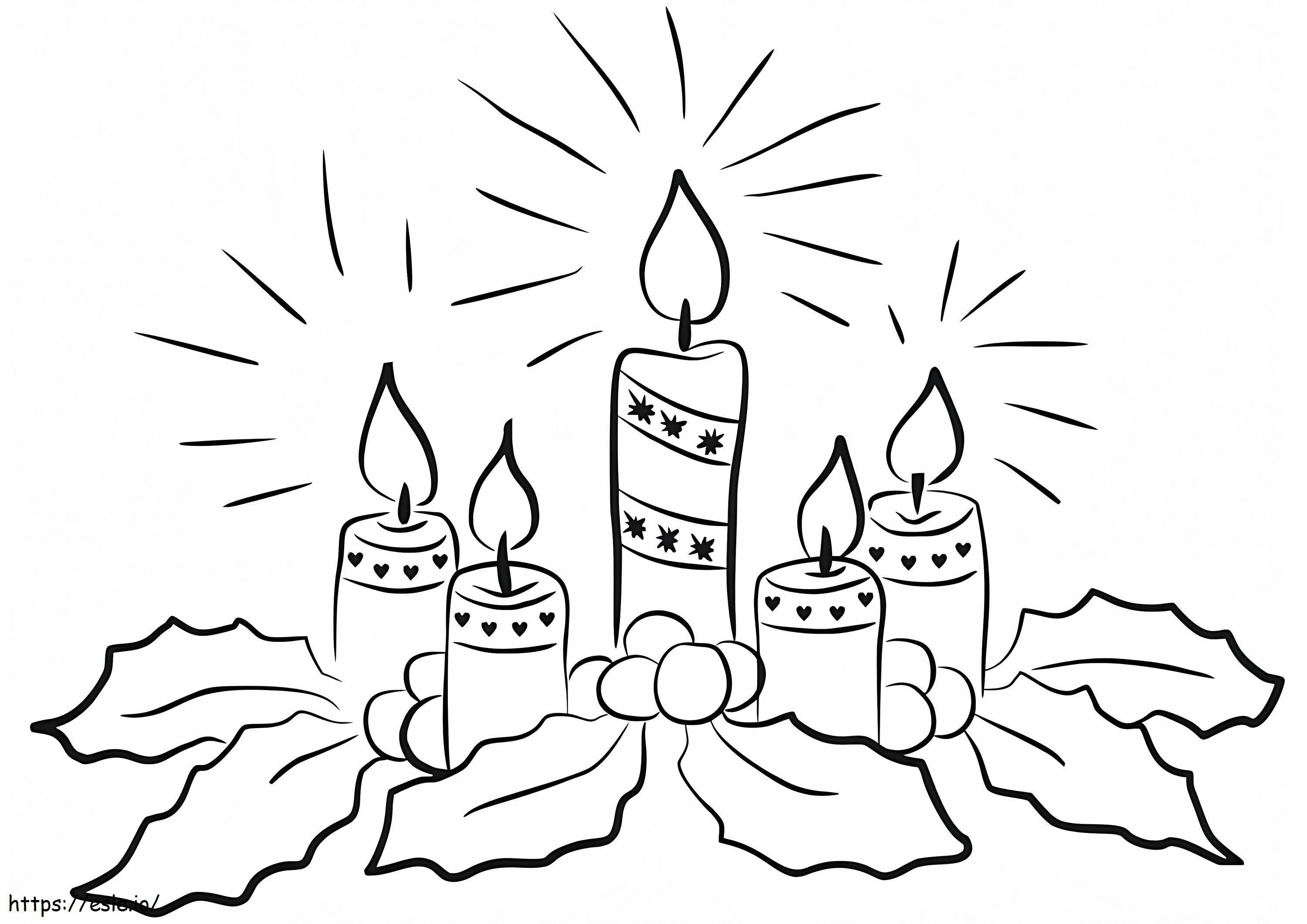 Advent Candles coloring page