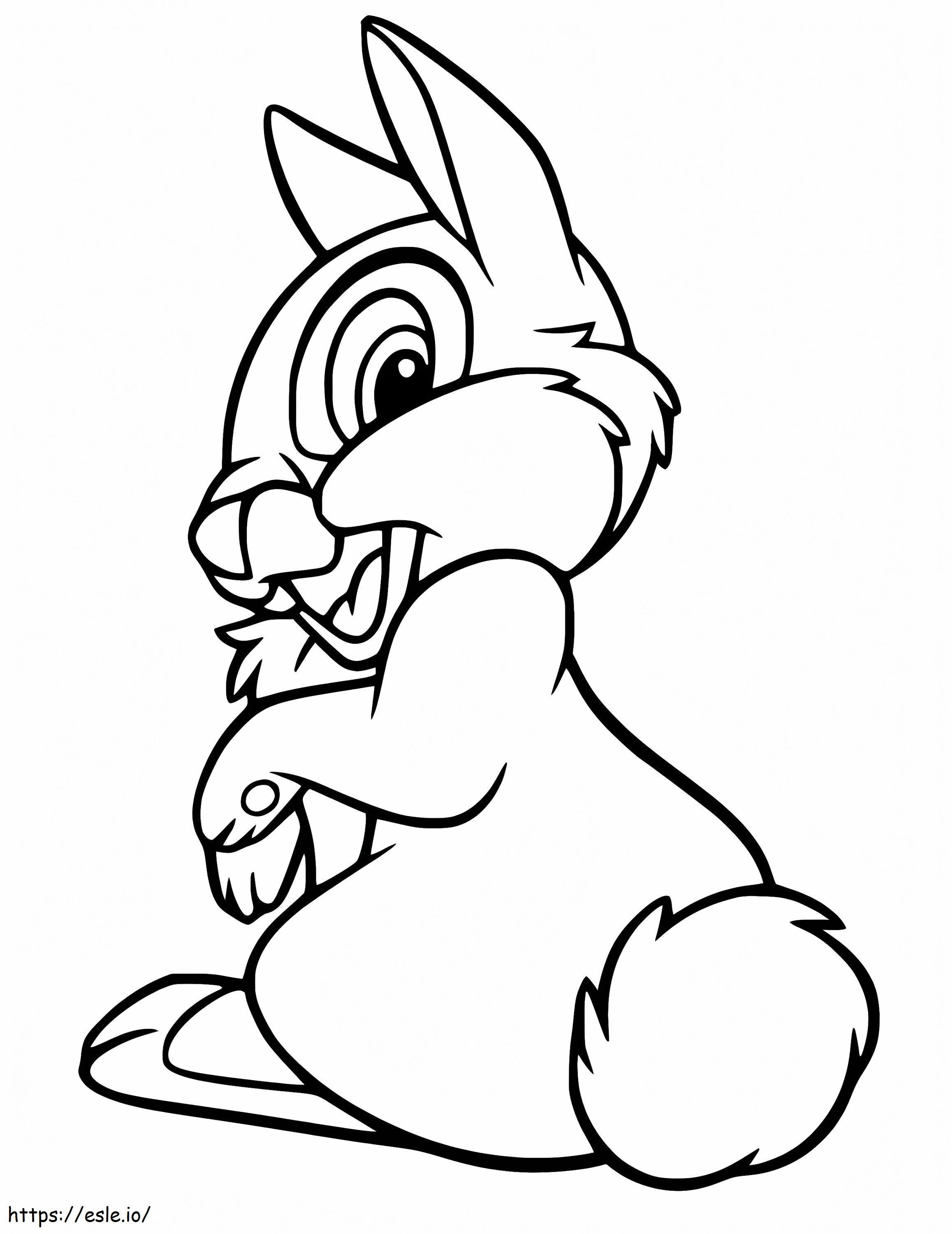 Thumper Rabbit Bambilta värityskuva