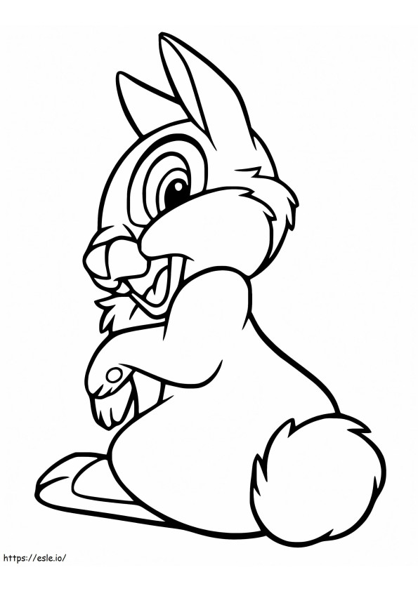 Thumper Rabbit Bambilta värityskuva