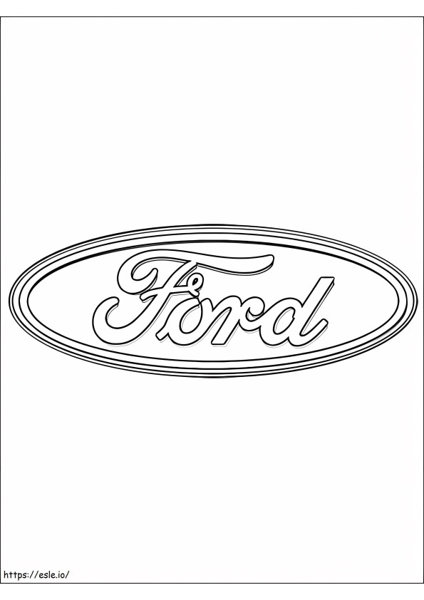 Ford Logo coloring page