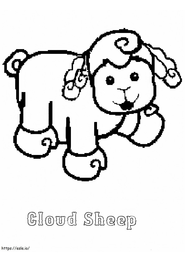 Coloriage Mouton Nuage Webkinz à imprimer dessin
