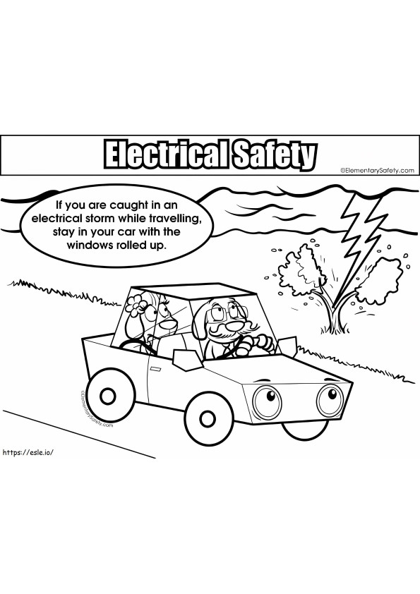 Travelling In Electrical Storm coloring page