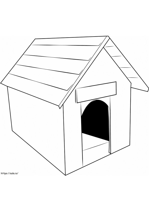 Free Doghouse coloring page