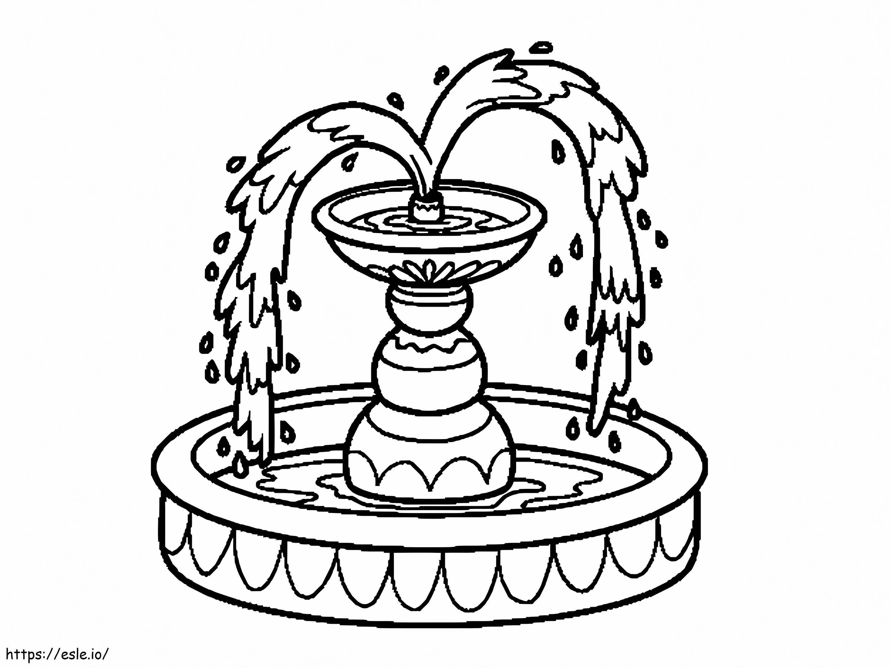 Fountain To Color coloring page
