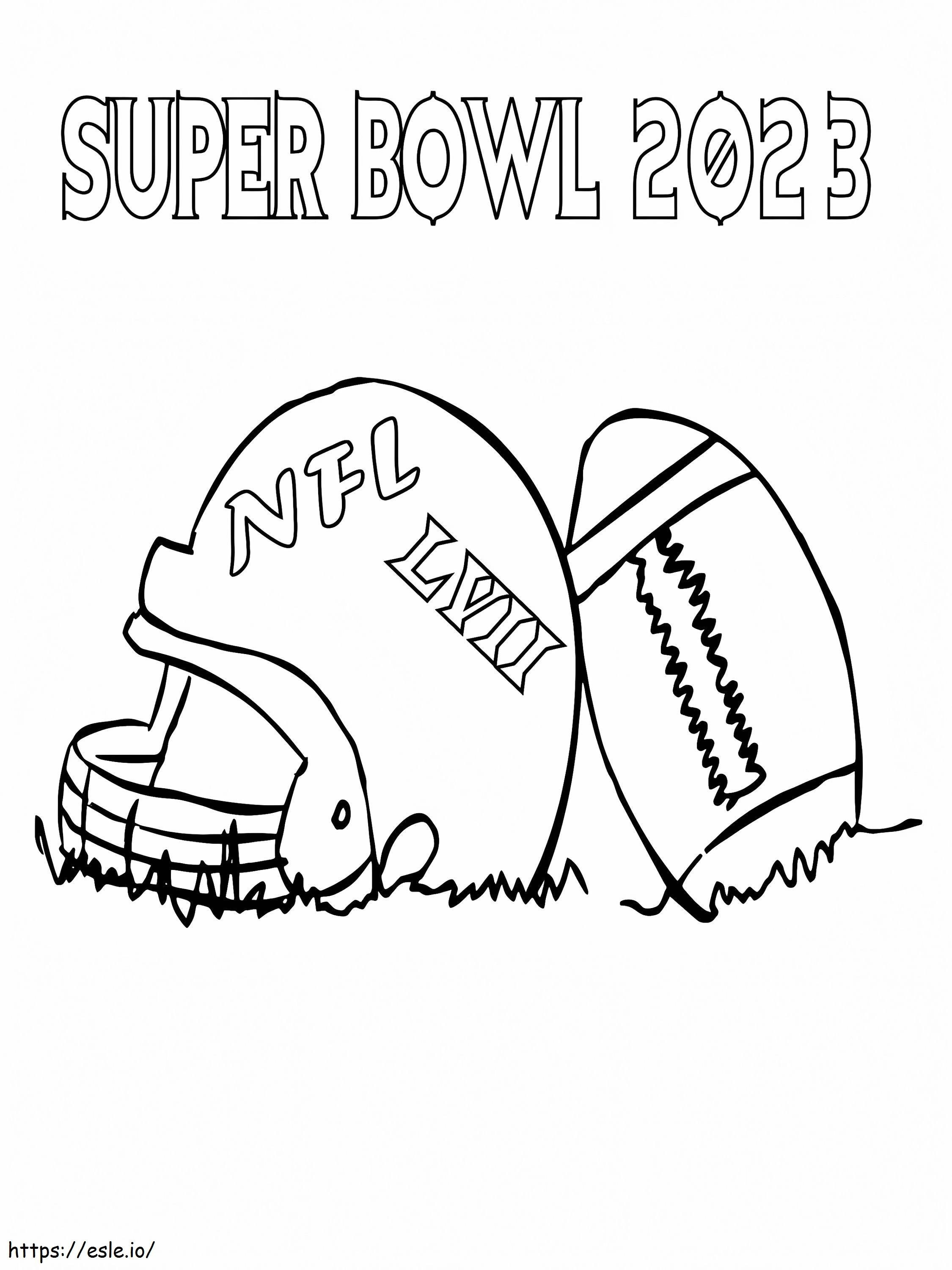 Nfl 2023 Helmet And Ball coloring page