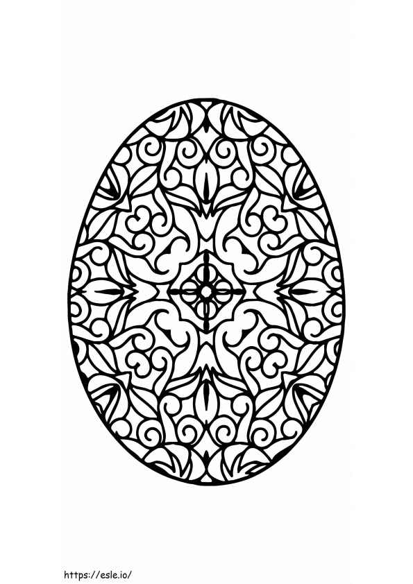 Motivi floreali per uova di Pasqua stampabili 3 da colorare