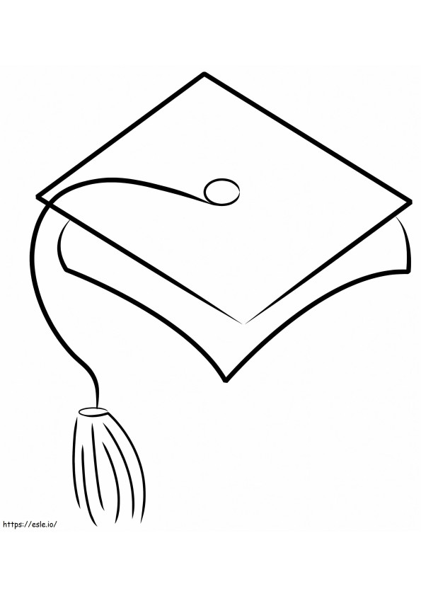 Șapcă de absolvire imprimabilă de colorat