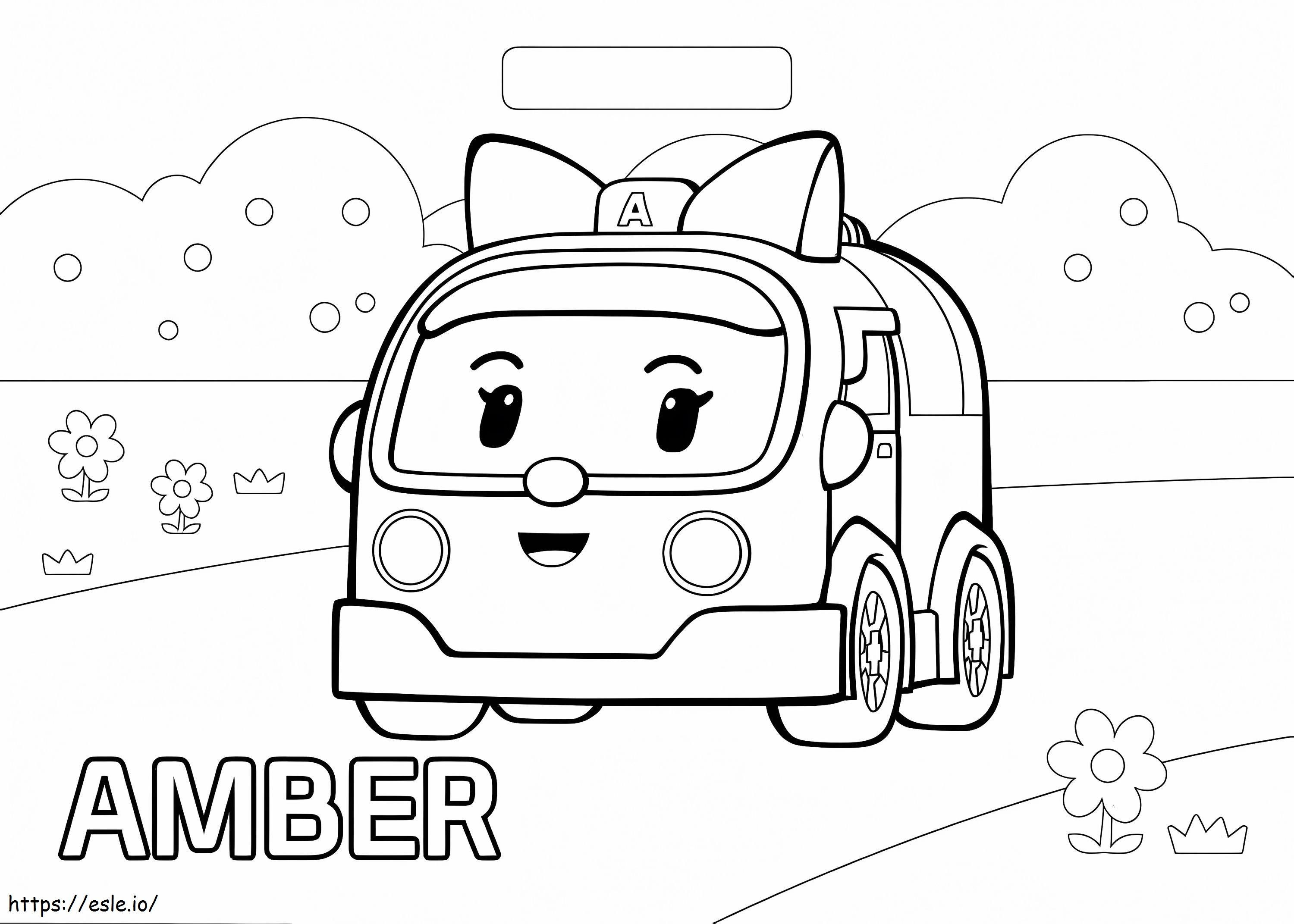 Robocar Poly Amber coloring page