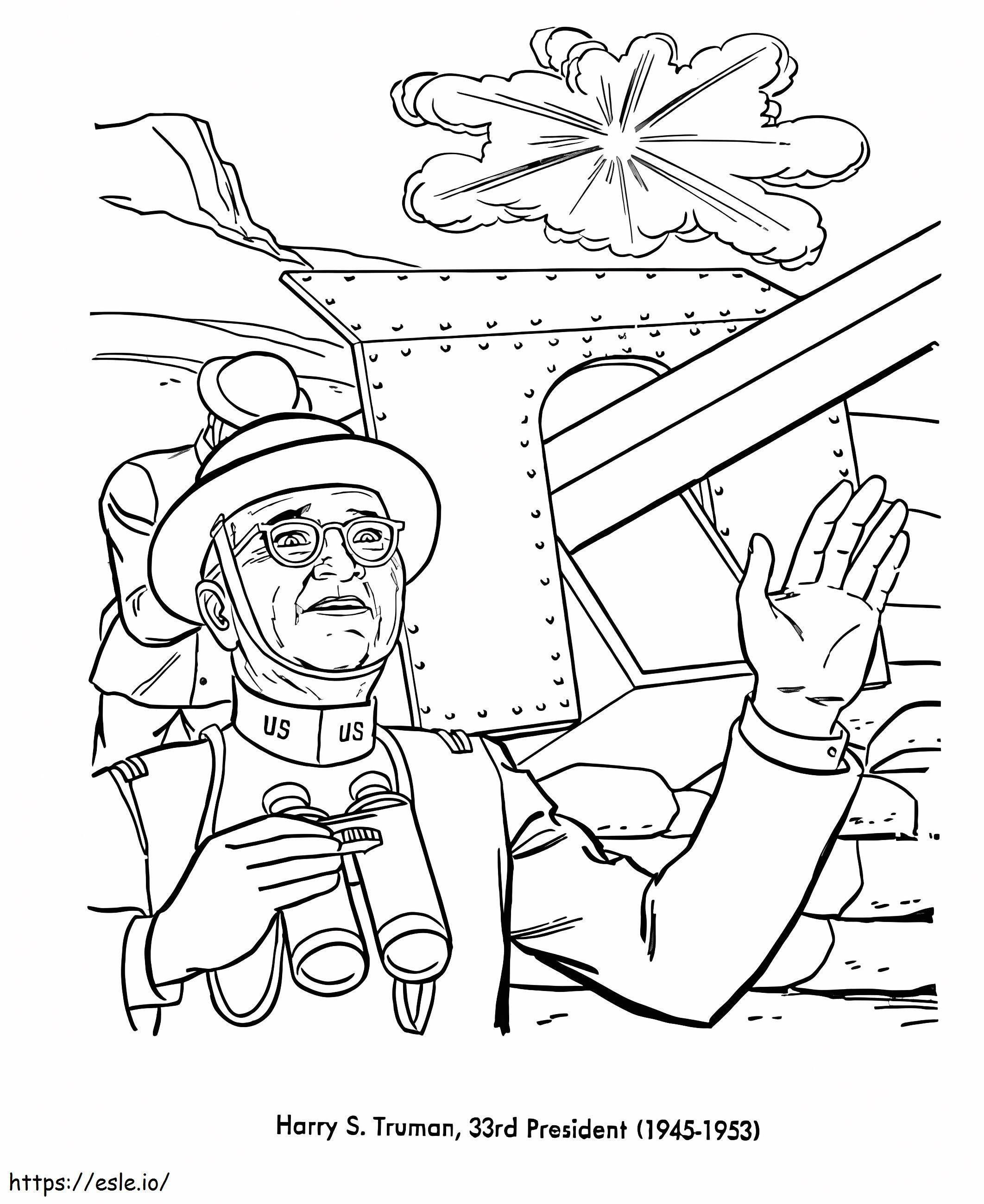 Rd President Harry S. Truman coloring page