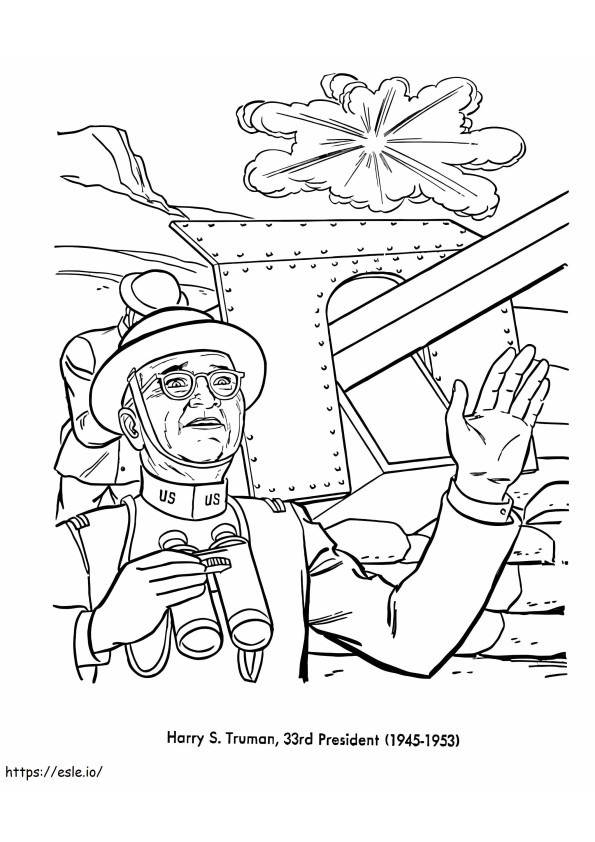 Rd President Harry S. Truman coloring page
