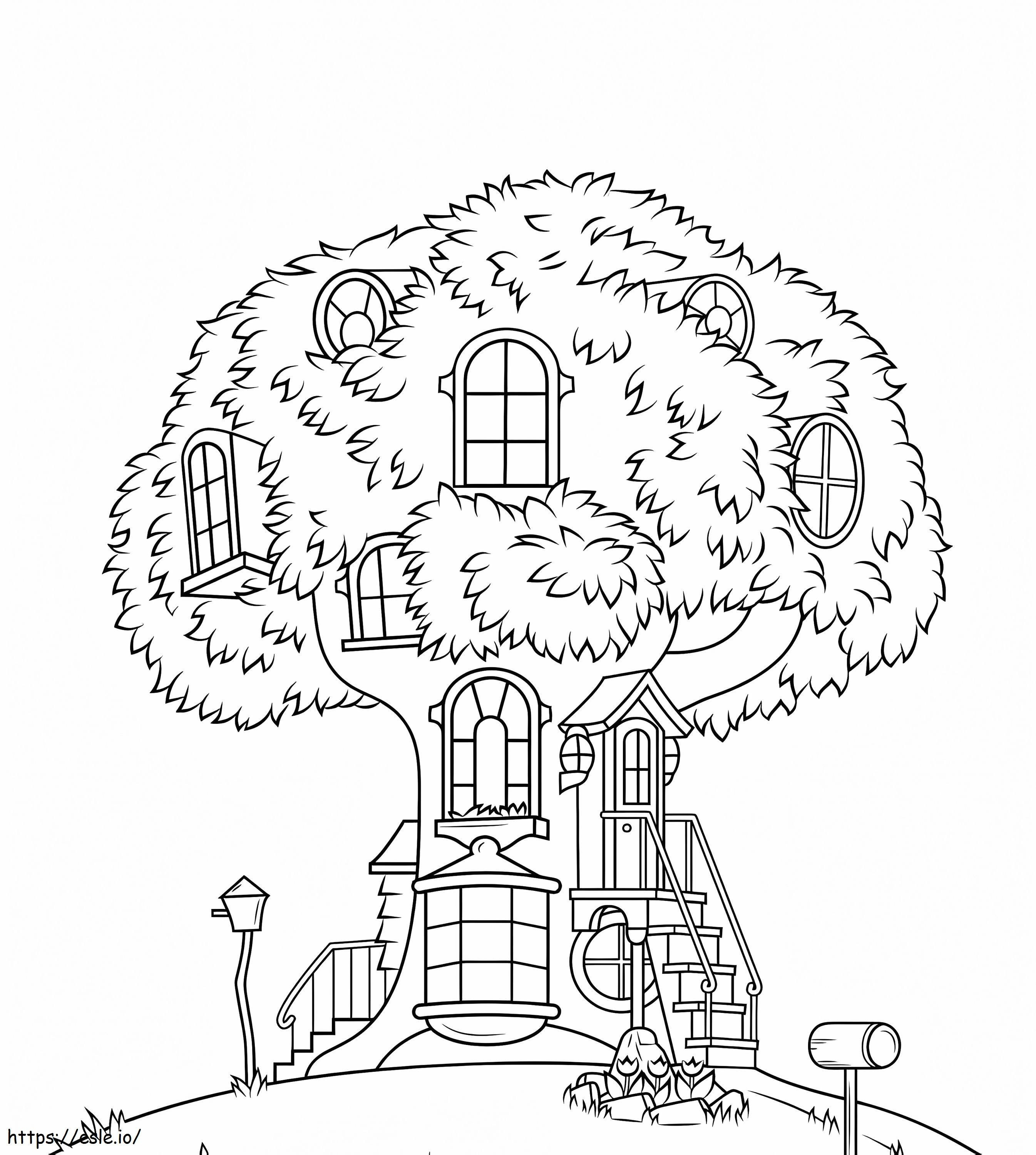 La casa sull'albero degli orsi Berenstain da colorare