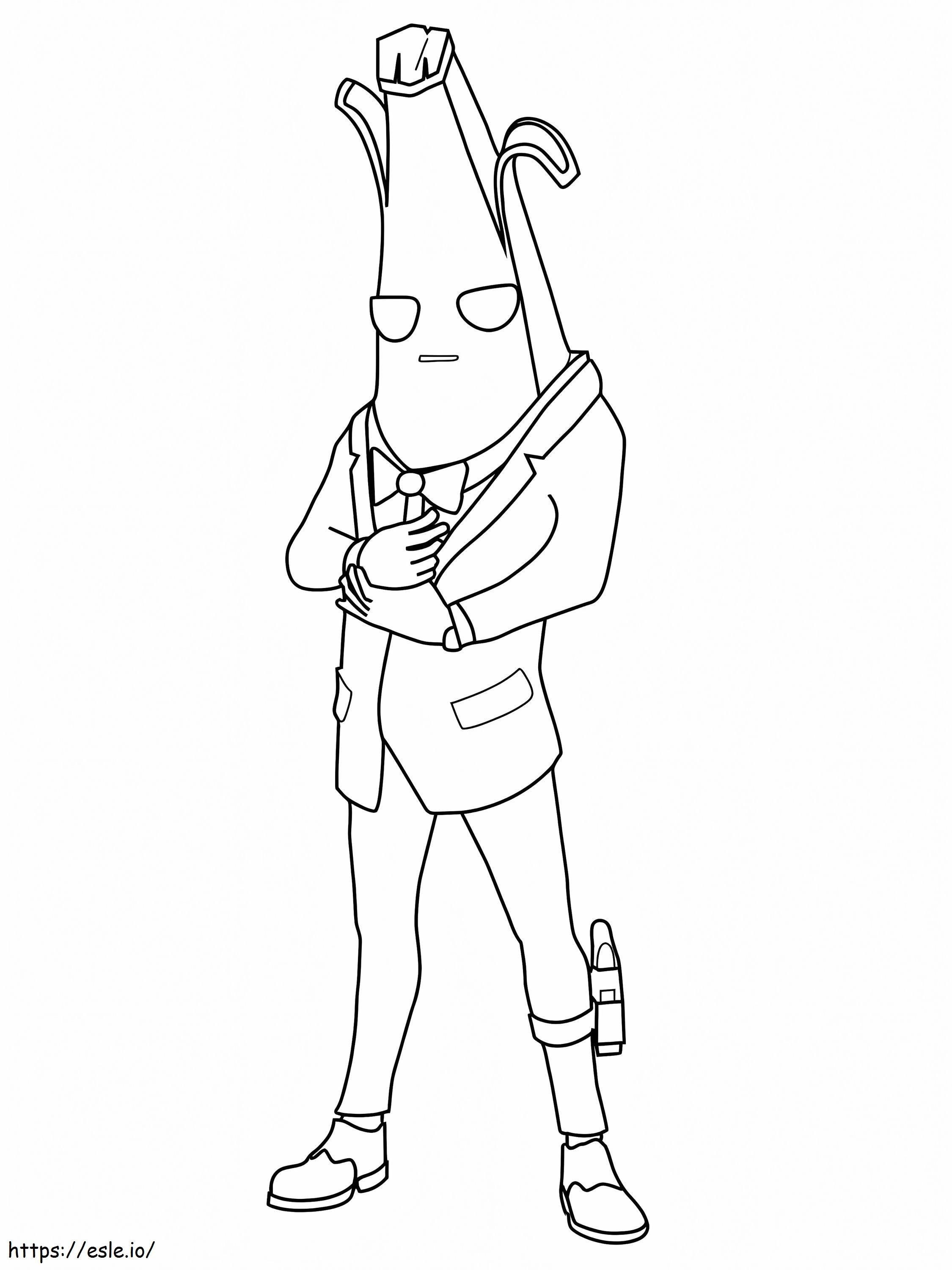 Agent Peely From Fortnite coloring page
