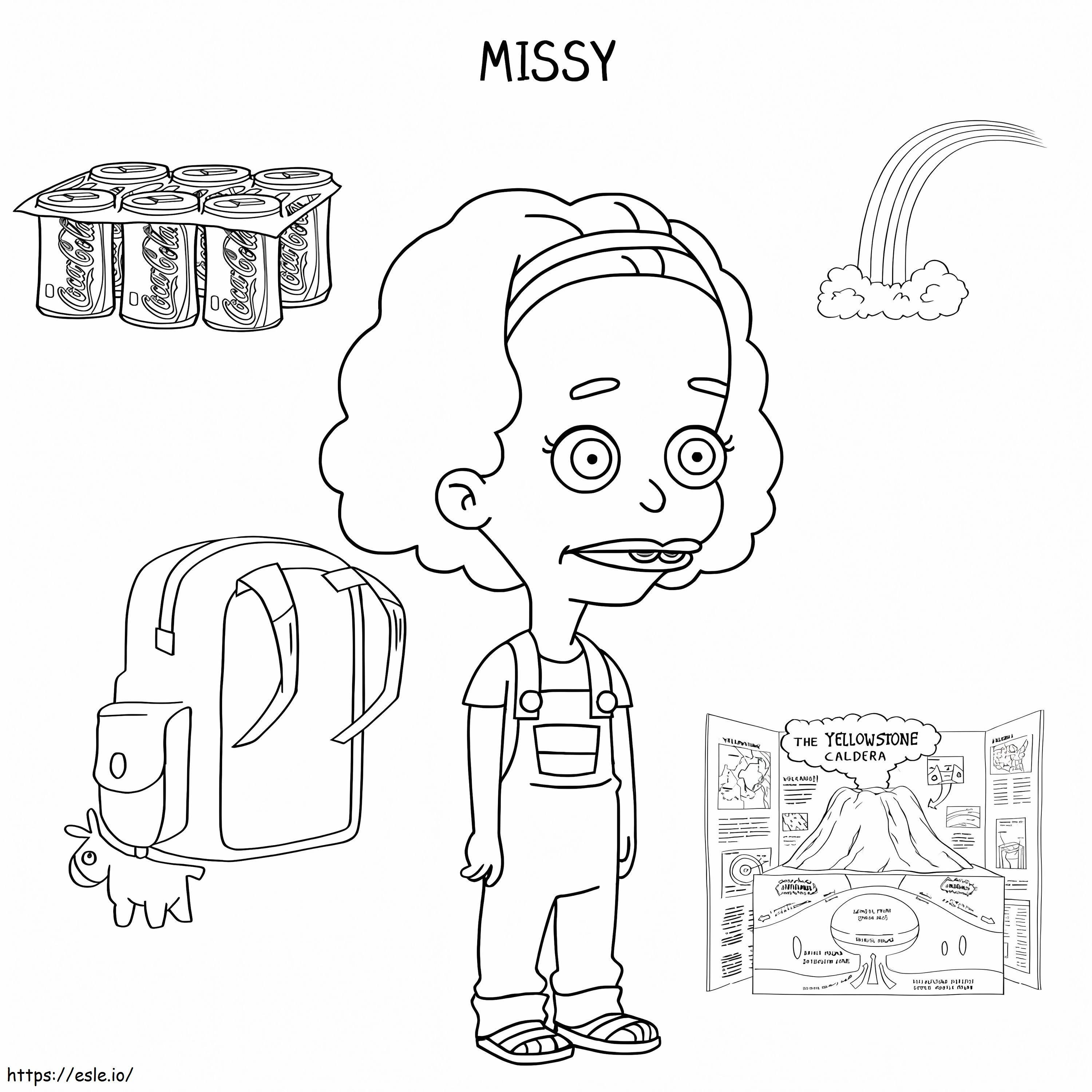 Missy From Big Mouth coloring page