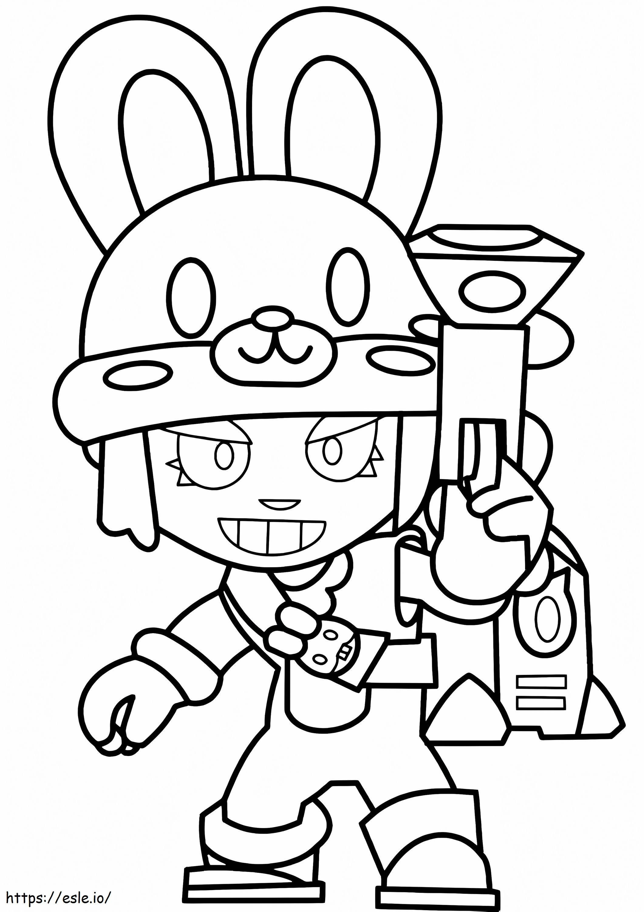 Penny In Bunny Hat coloring page