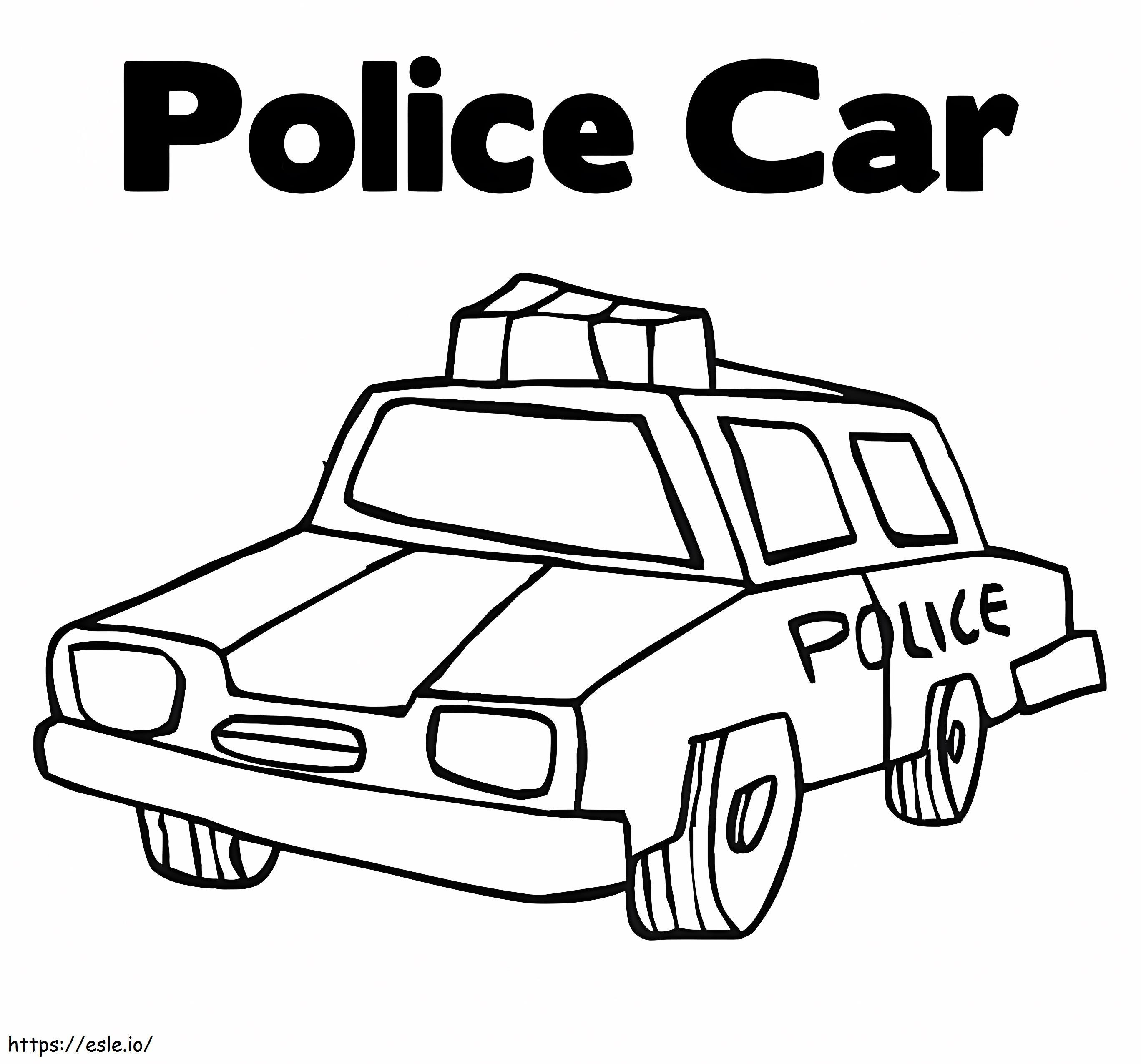 Polizeiauto für den Kindergarten ausmalbilder