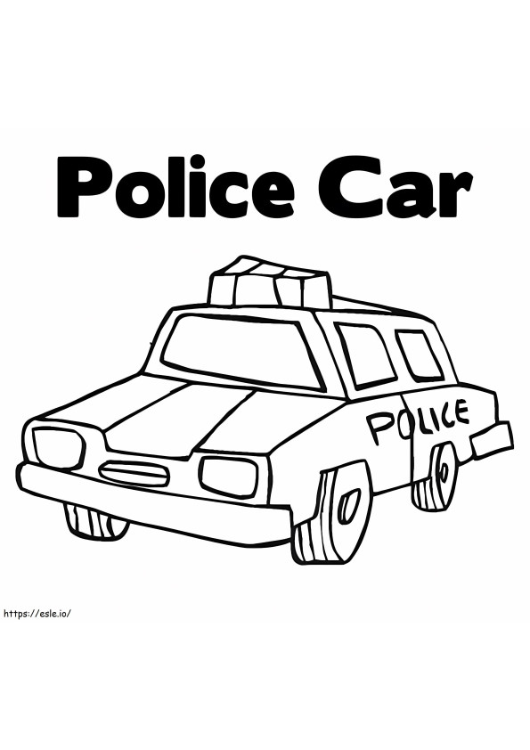 Auto Della Polizia Per La Scuola Materna da colorare