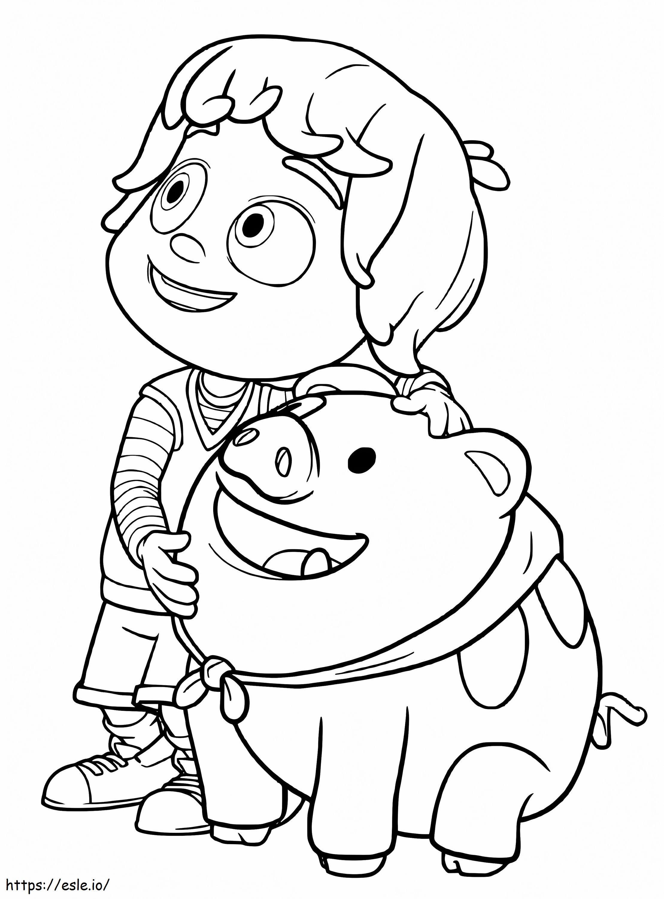 Happy Monty Kazoops Coloring Page coloring page