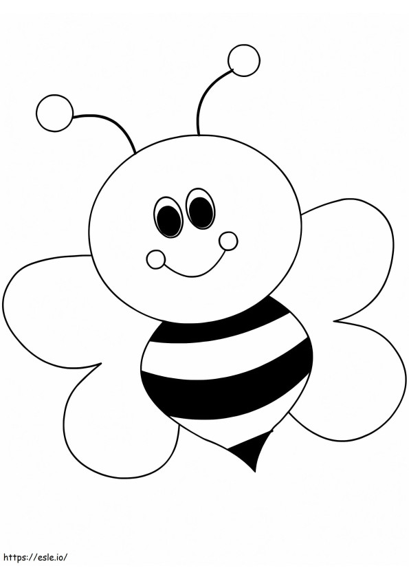 abelha sorrindo para colorir
