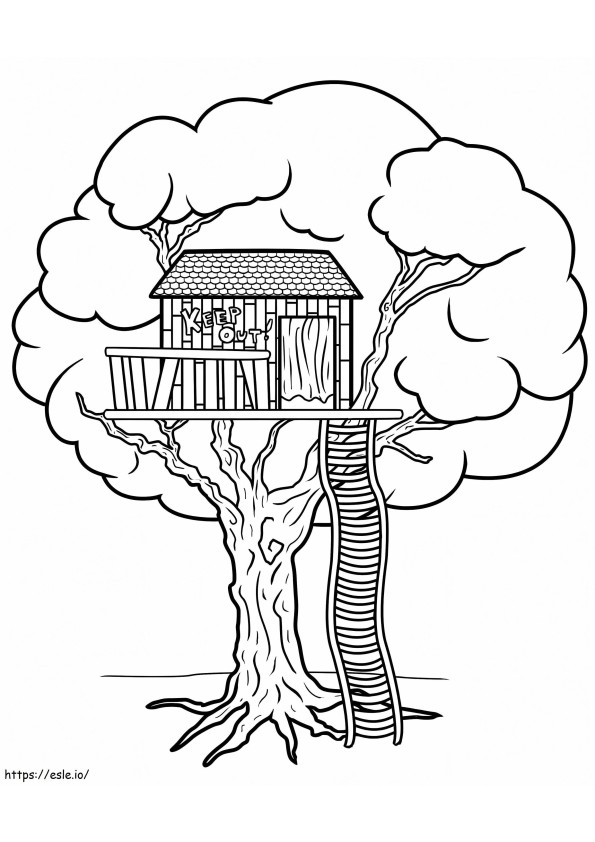 Treehouse 9 coloring page