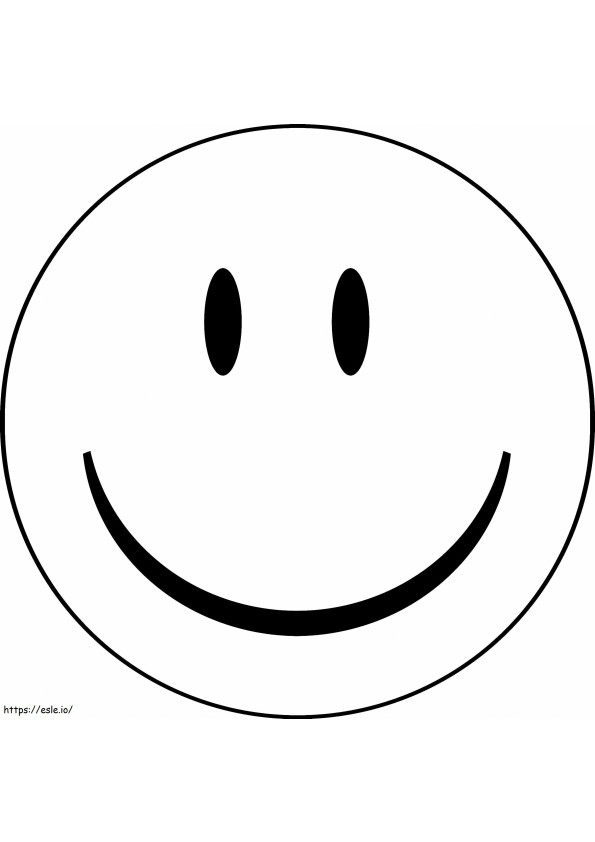Basic Smiley Face coloring page