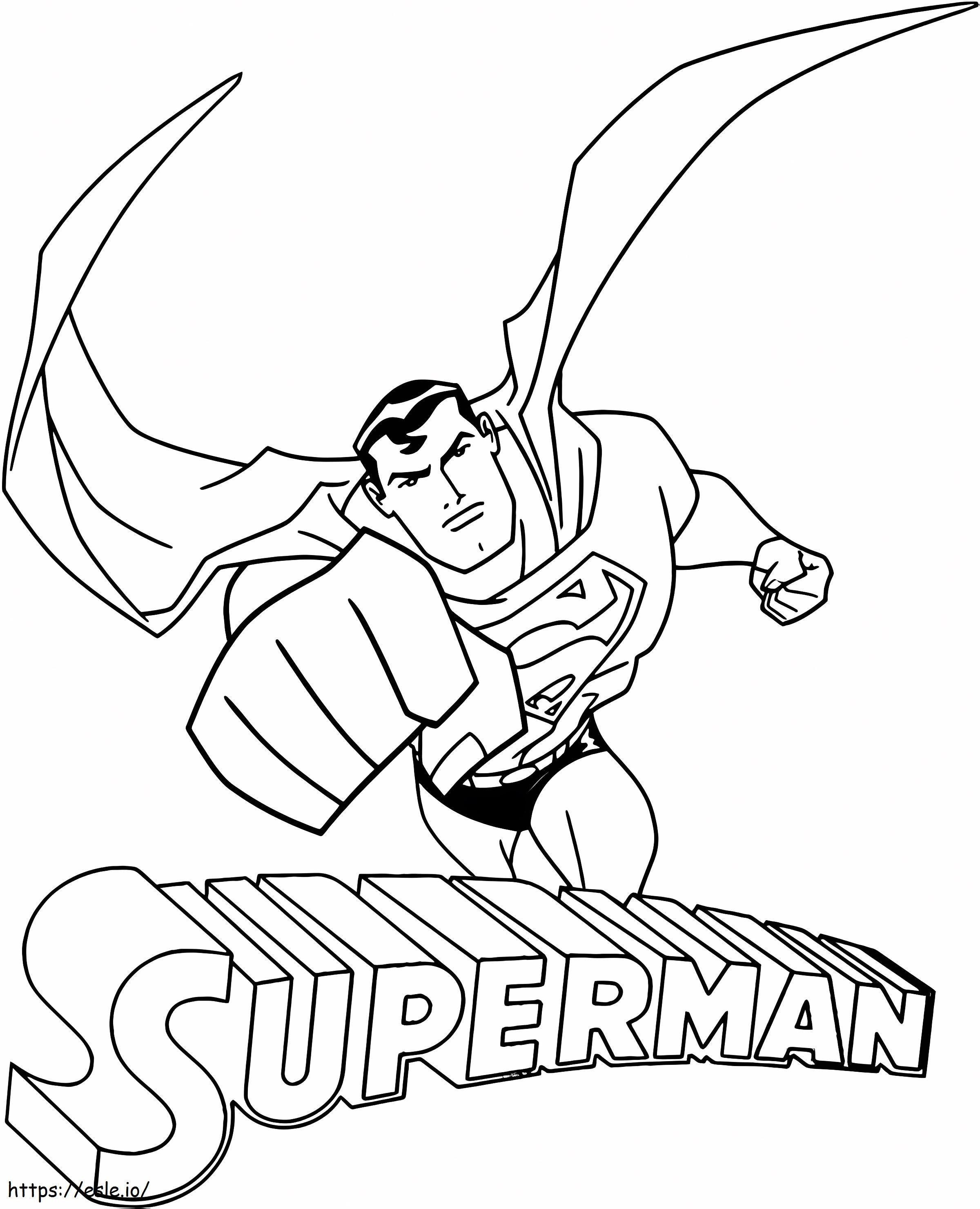 漫画のスーパーマン ぬりえ - 塗り絵