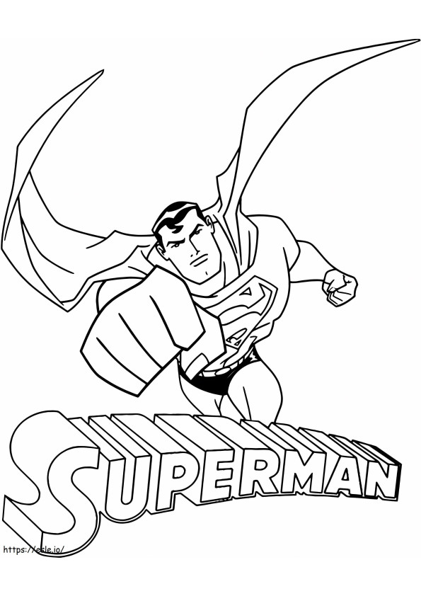 Superman de desene animate de colorat