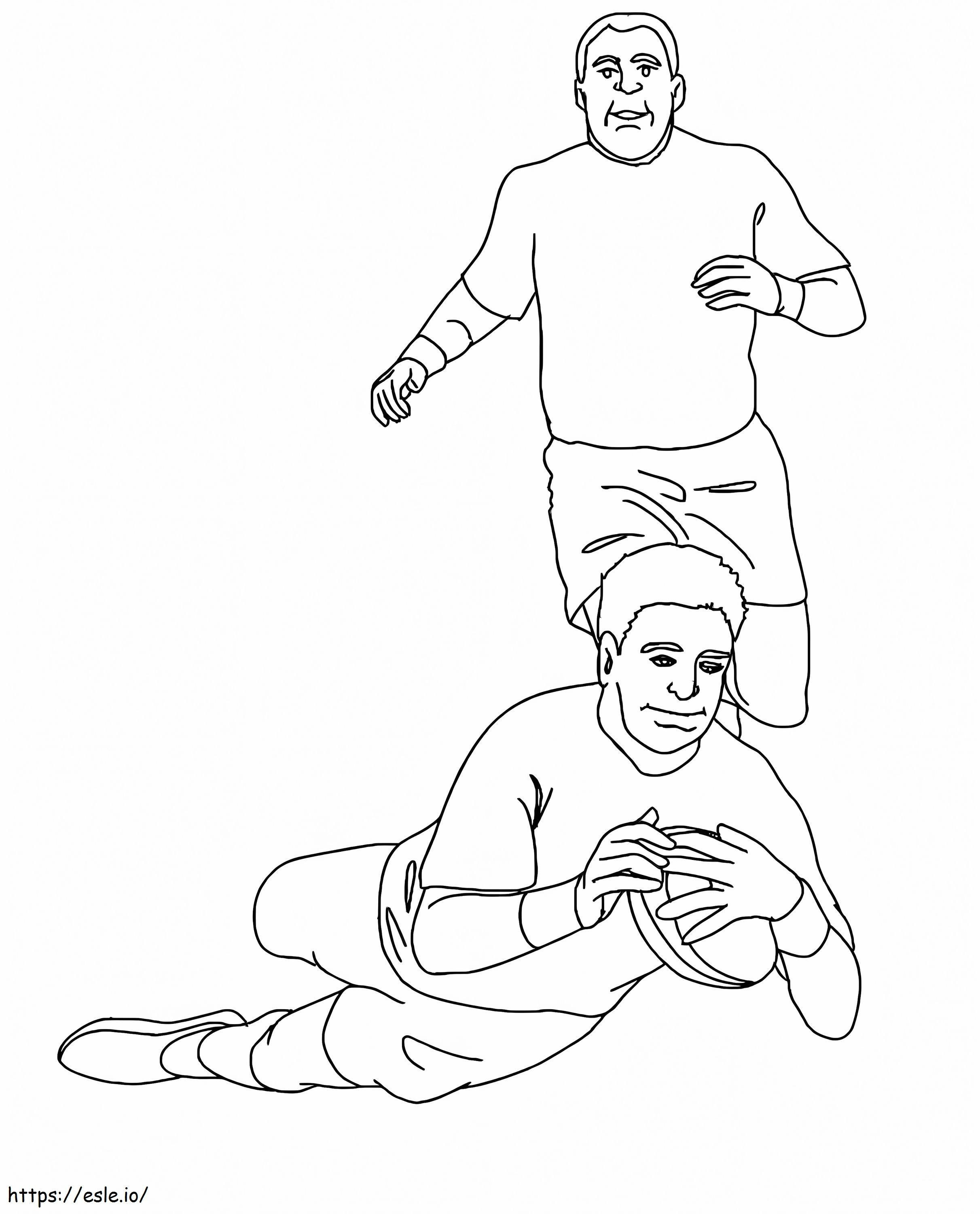 Rugby Players coloring page