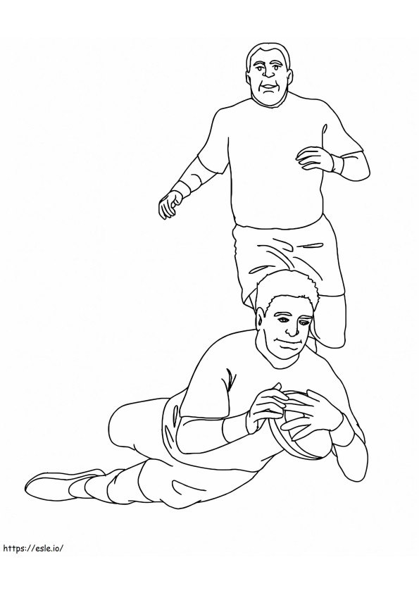 Rugby Players coloring page
