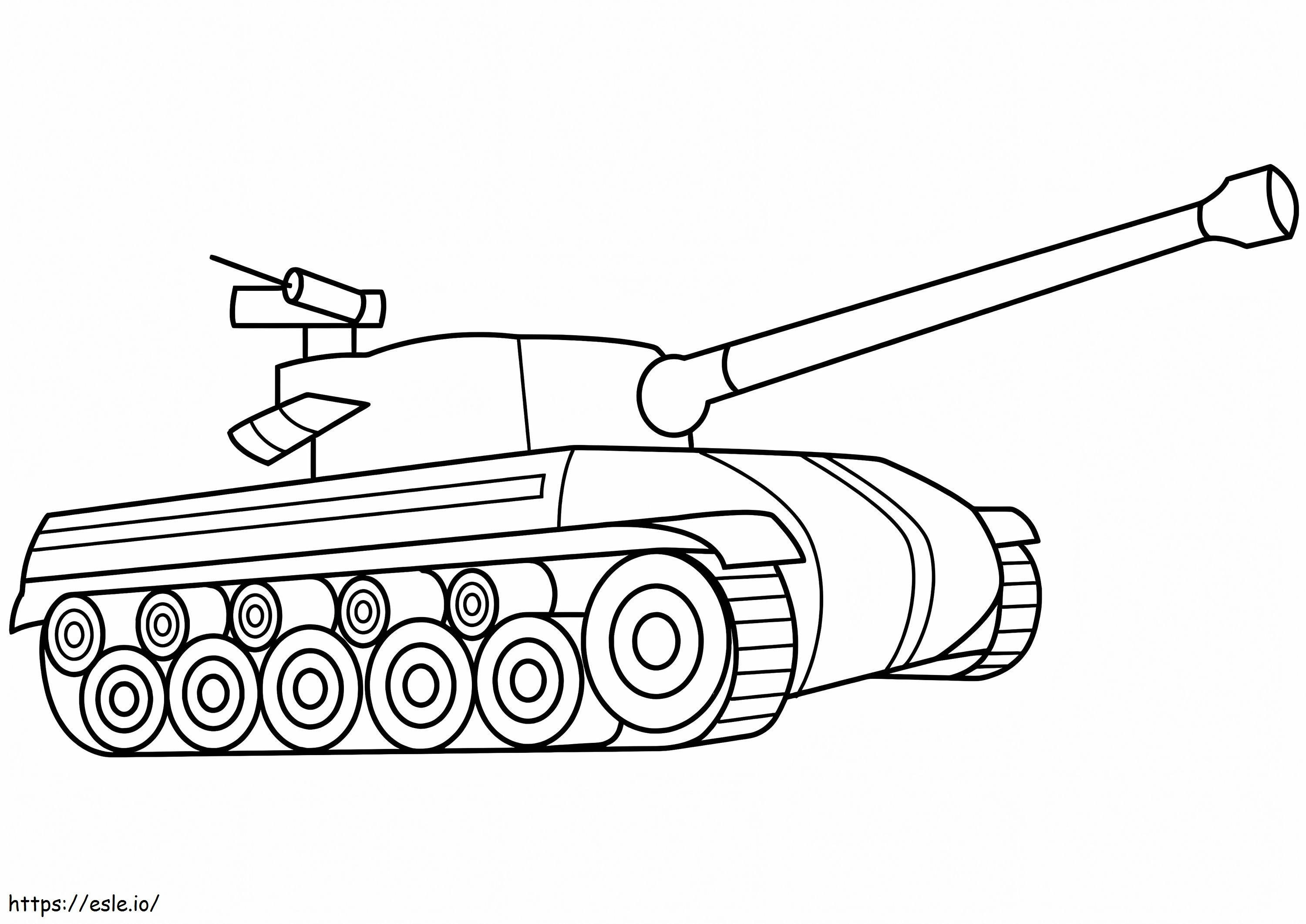 Tanque militar 1 para colorear