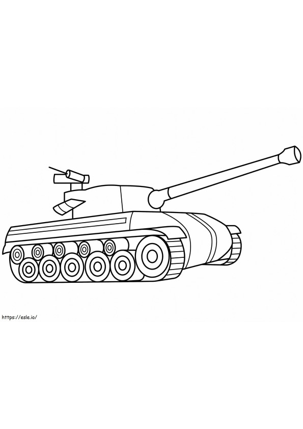 Sotilaallinen panssarivaunu 1 värityskuva