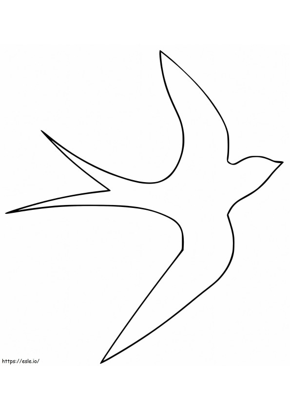 Swallow Outline coloring page