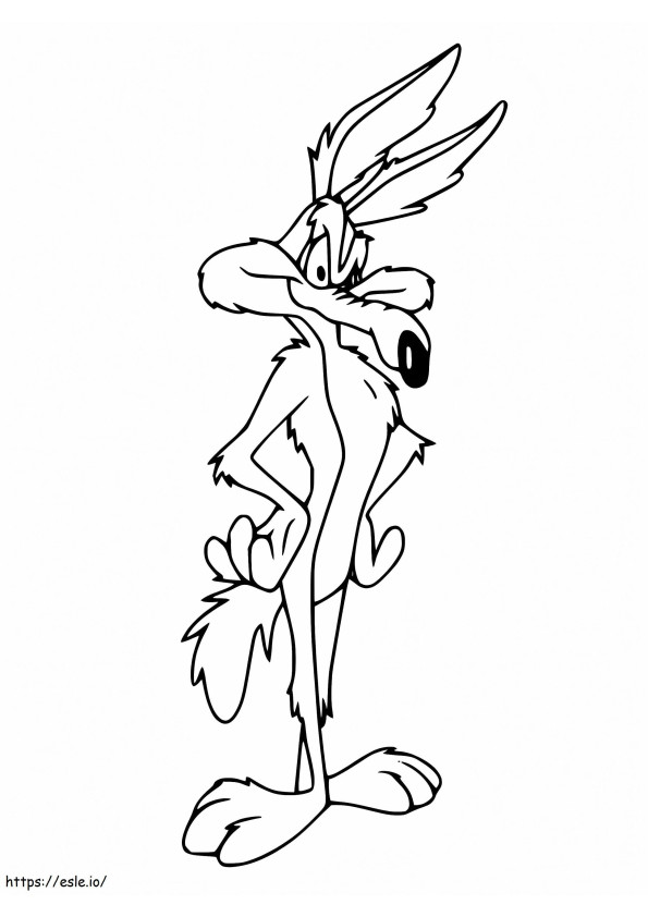 Wile E Coyote van Looney Tunes kleurplaat