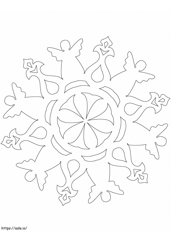 Snowflake With An Angel 1