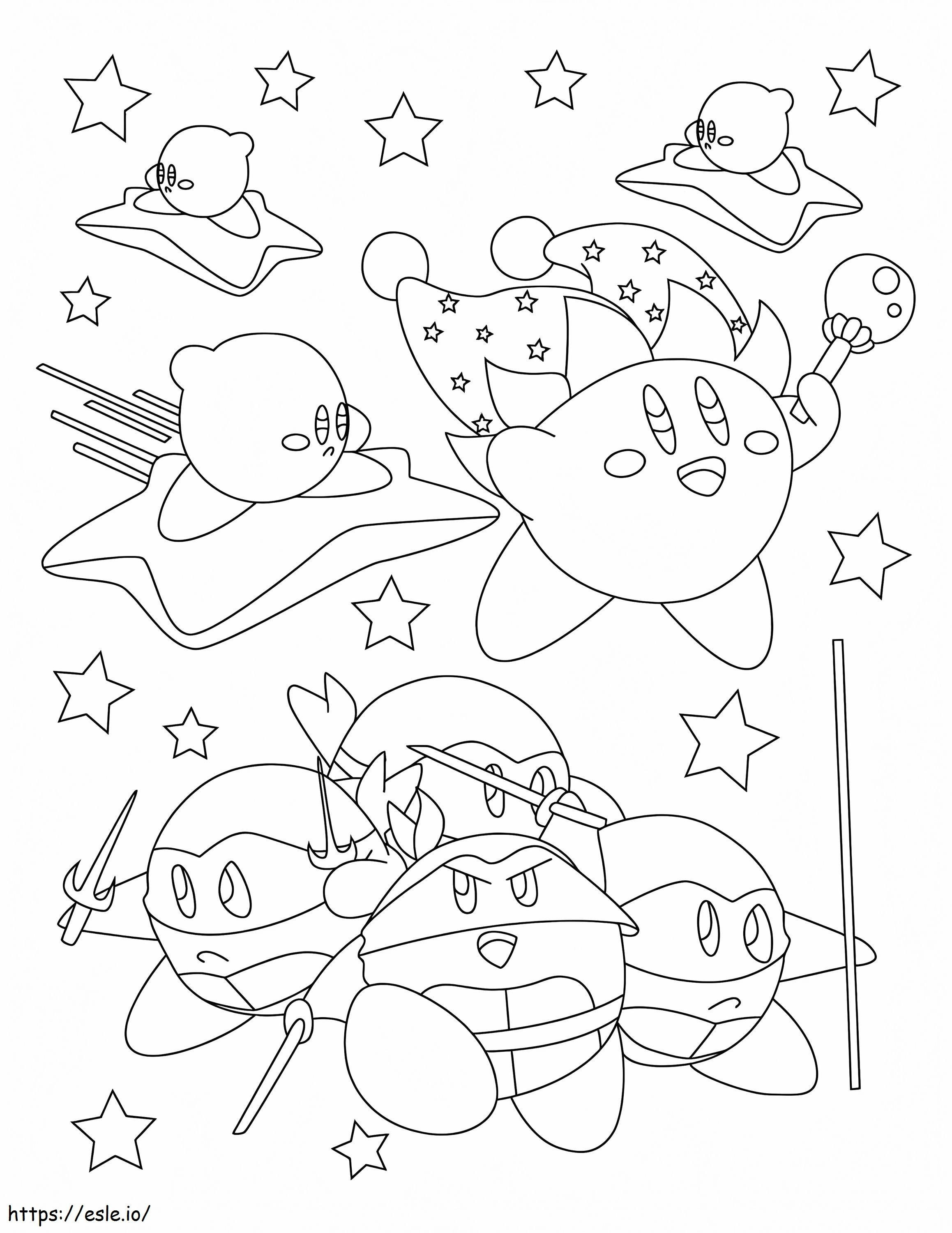 Kirby perfeito para colorir