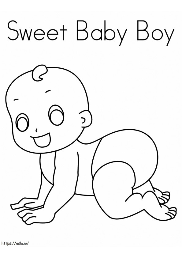 Sweet Baby Boy coloring page