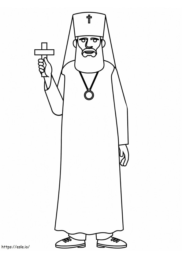 sacerdote ortodoxo grego para colorir