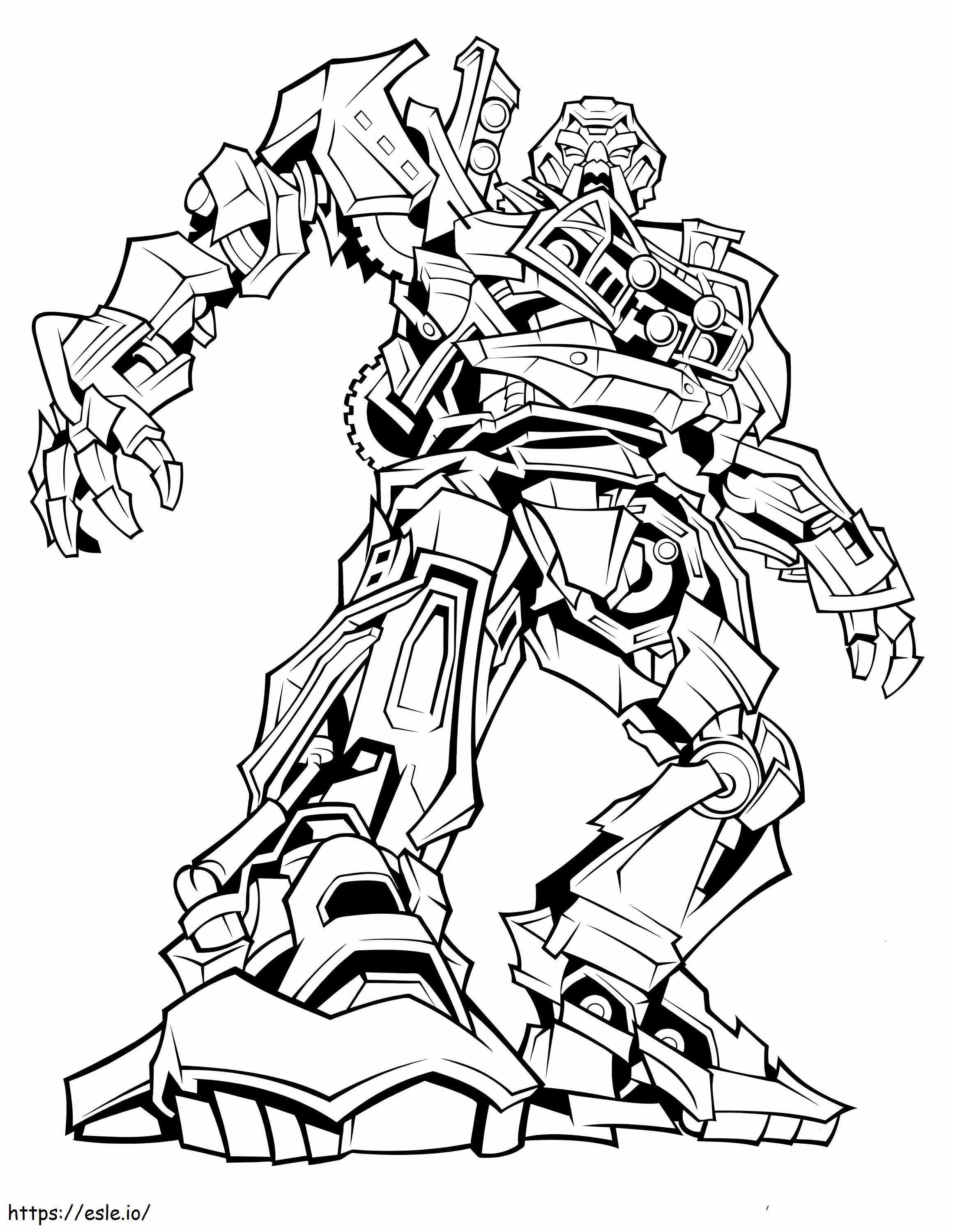 Transformers Decepticon di Dio della guerra da colorare