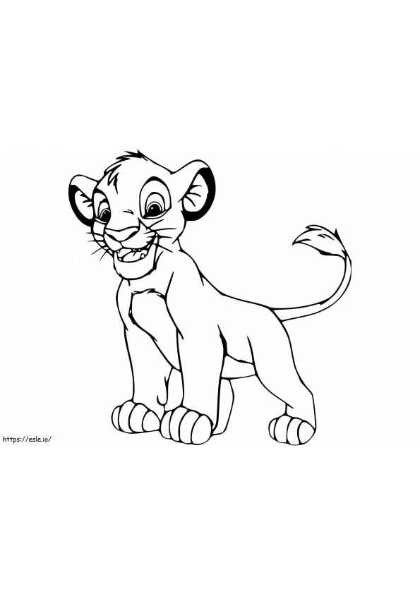 Funny Simba coloring page