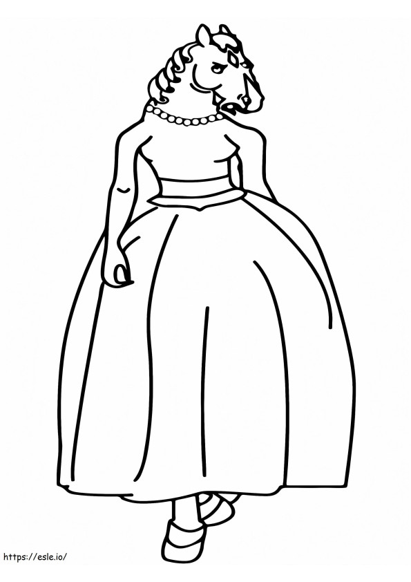 Pretty Beatrice Horseman coloring page