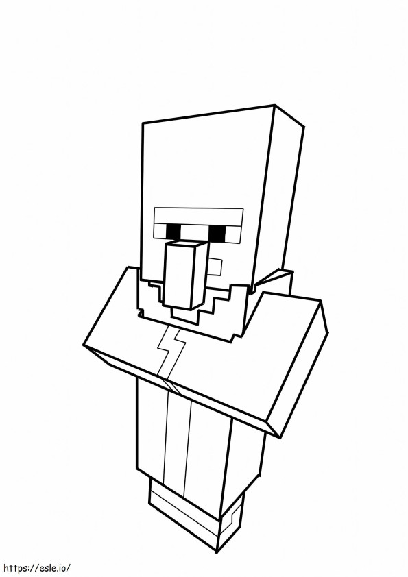 Minecraft Villager coloring page
