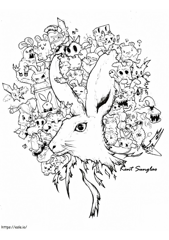 In A Bunnys Tale Doodle By Kent Sunglao