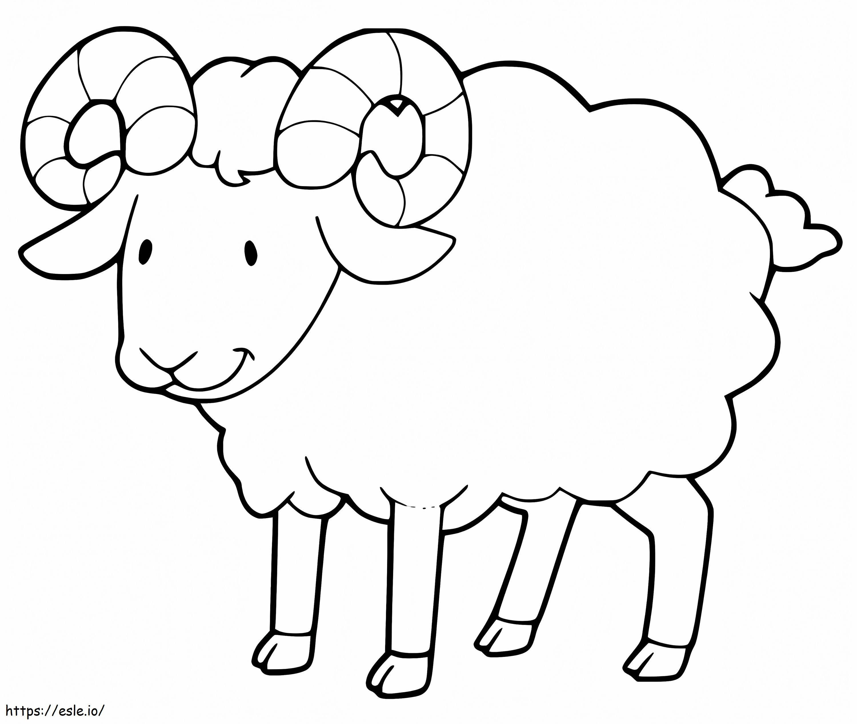 Happy Ram coloring page