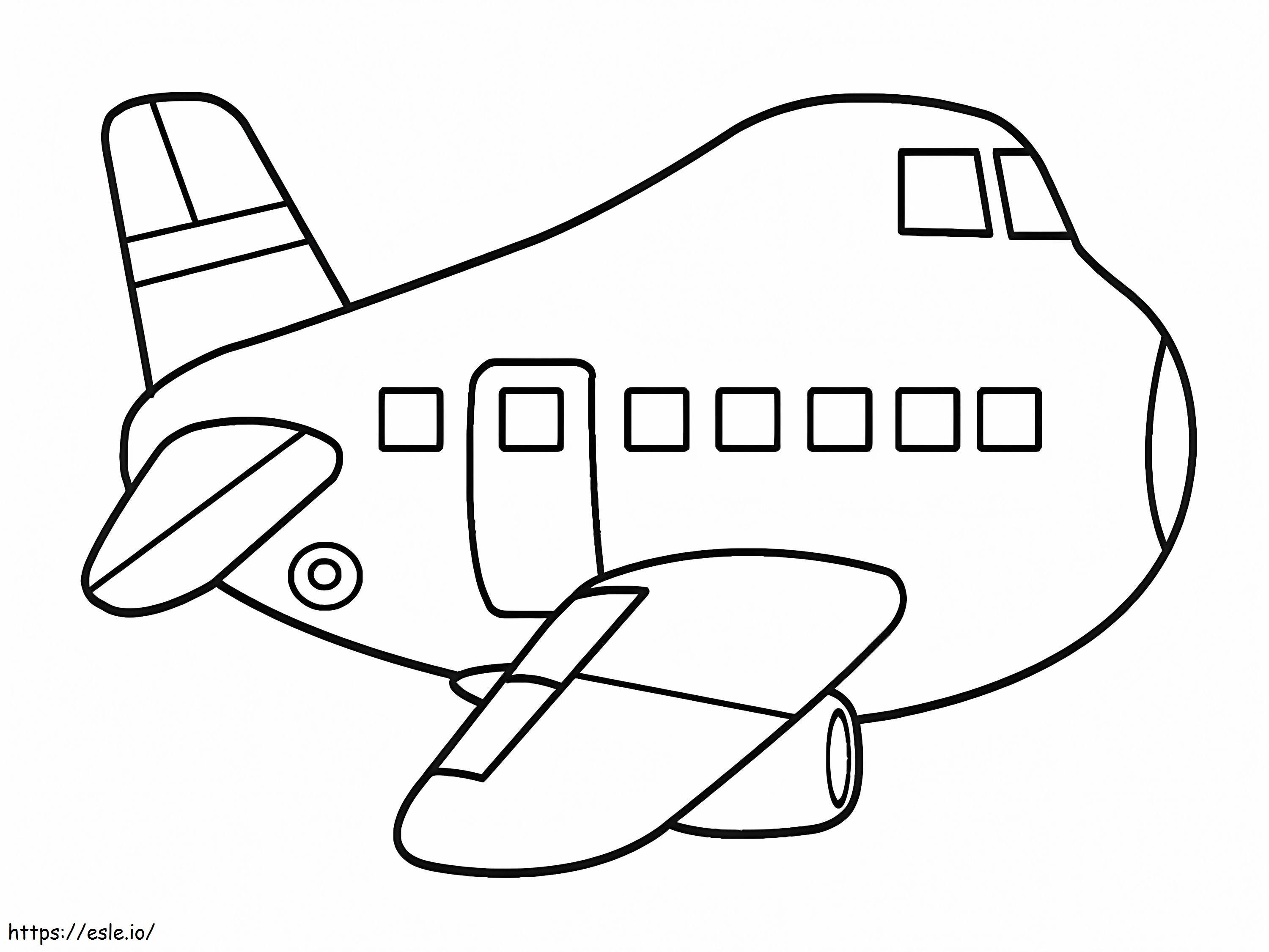 Aeroplane 3 coloring page