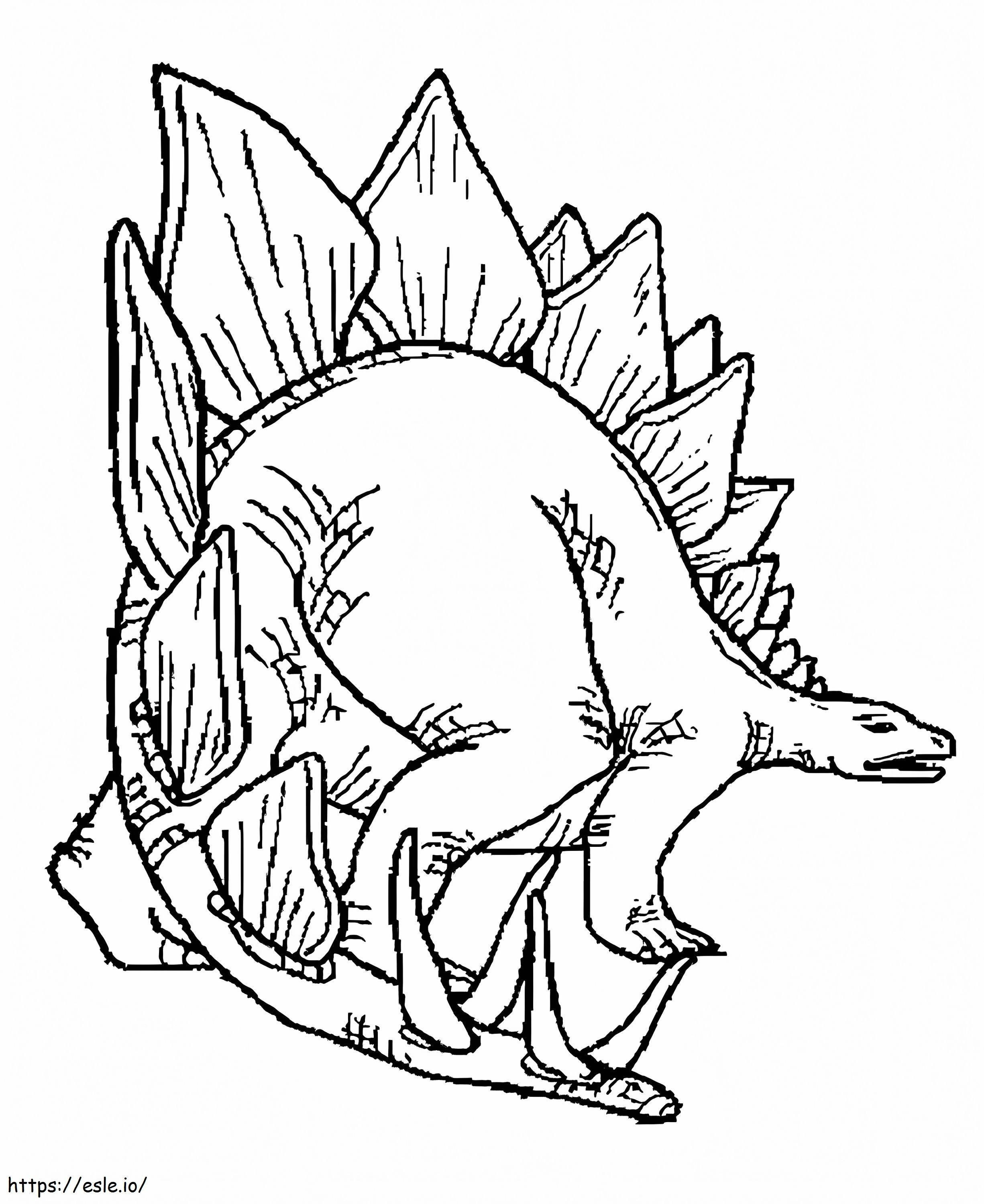 Estegosaurio 5 para colorear