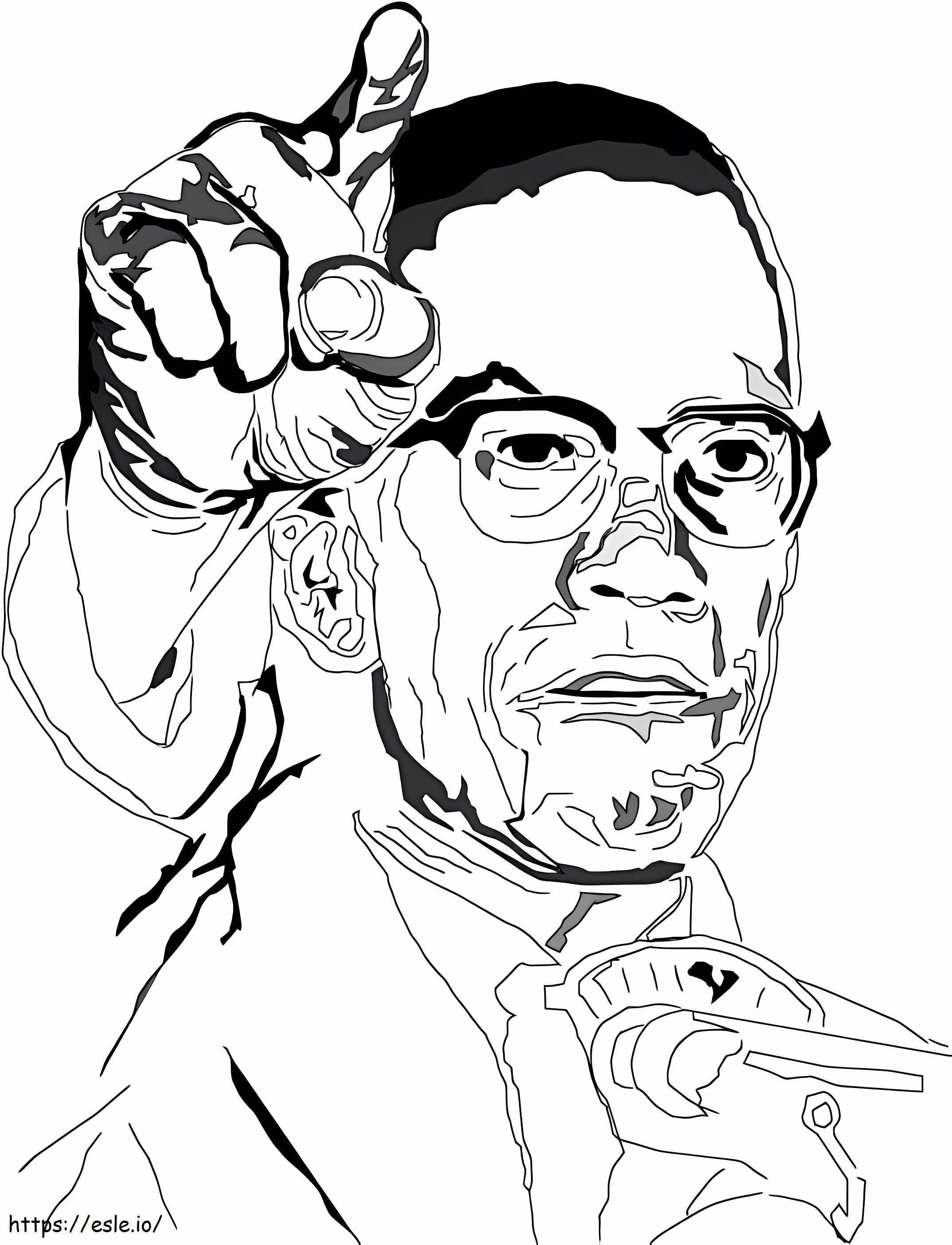 Malcolm X 2 coloring page