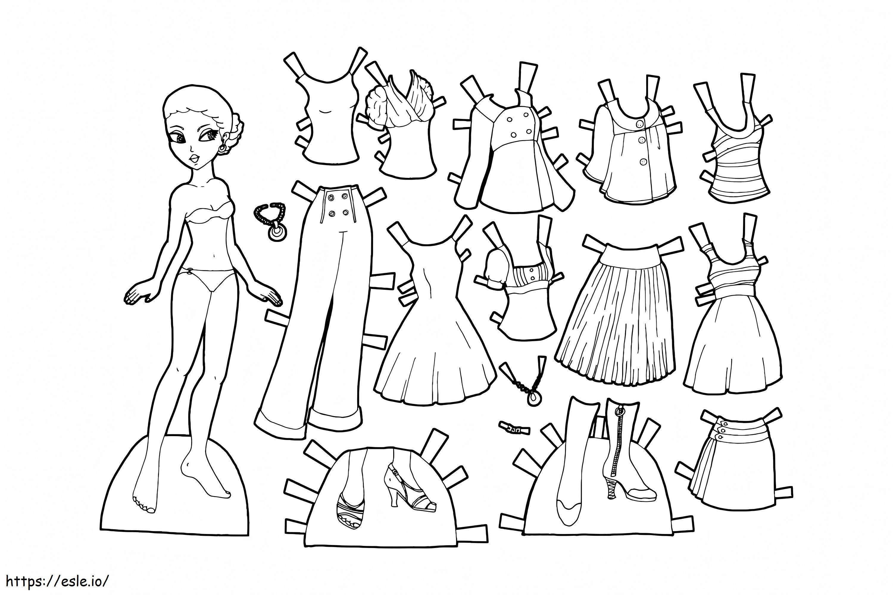 Paper Dolls 32 coloring page