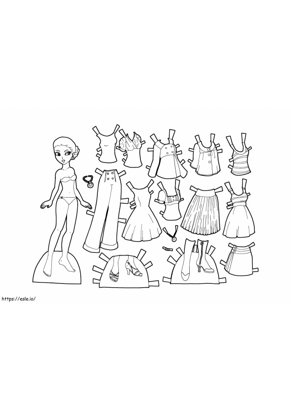 Paper Dolls 32 coloring page