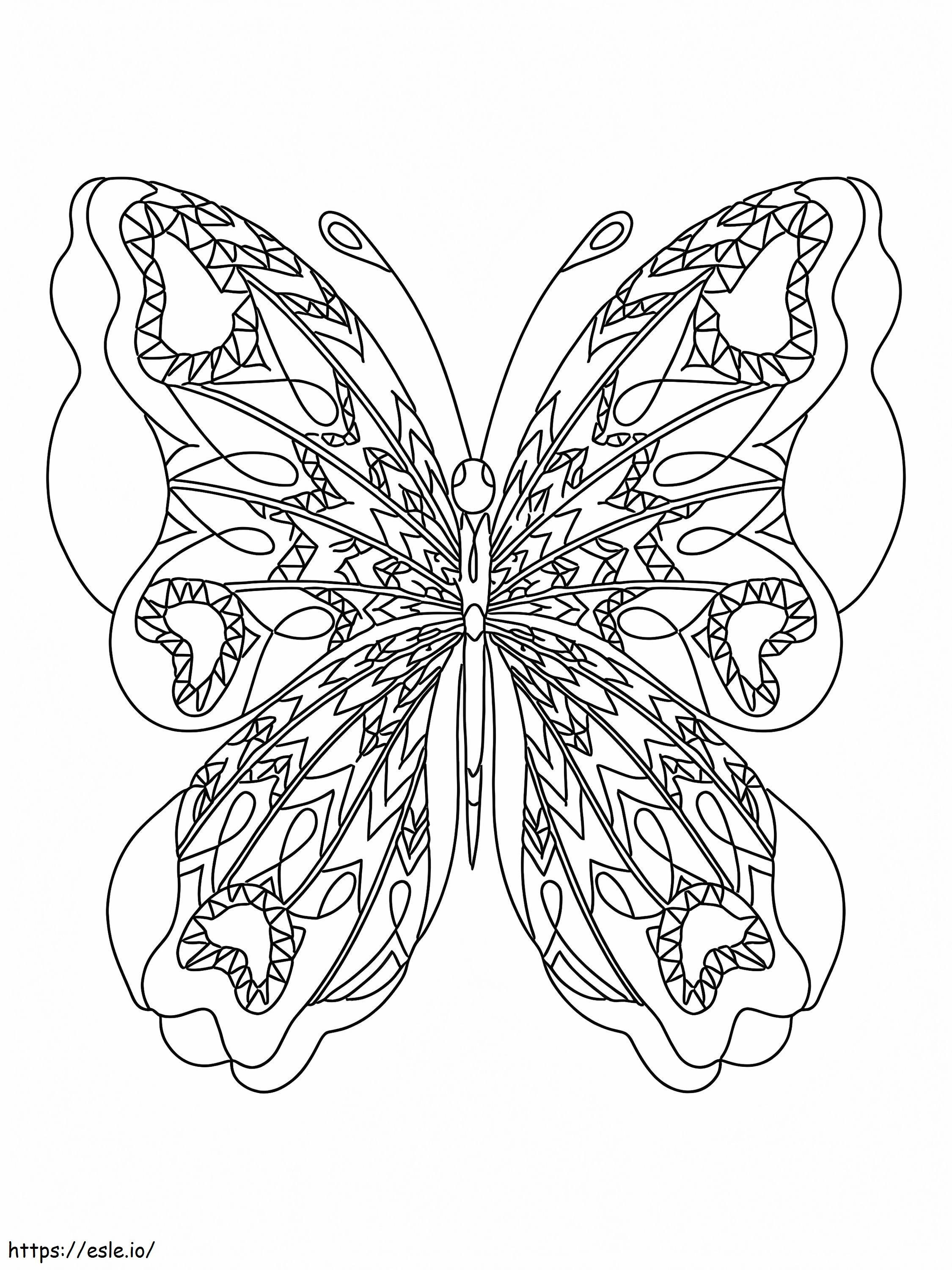 Coloriage Papillon élégant 2 à imprimer dessin