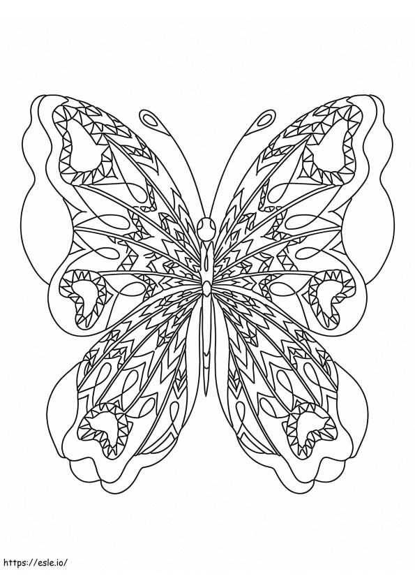 Farfalla elegante 2 da colorare