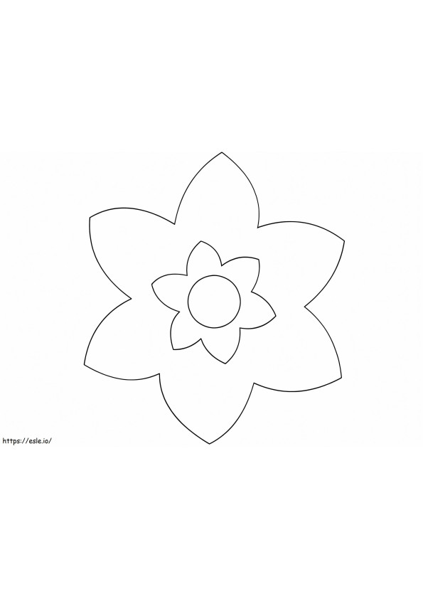 Flor simples para pré-escolares para colorir